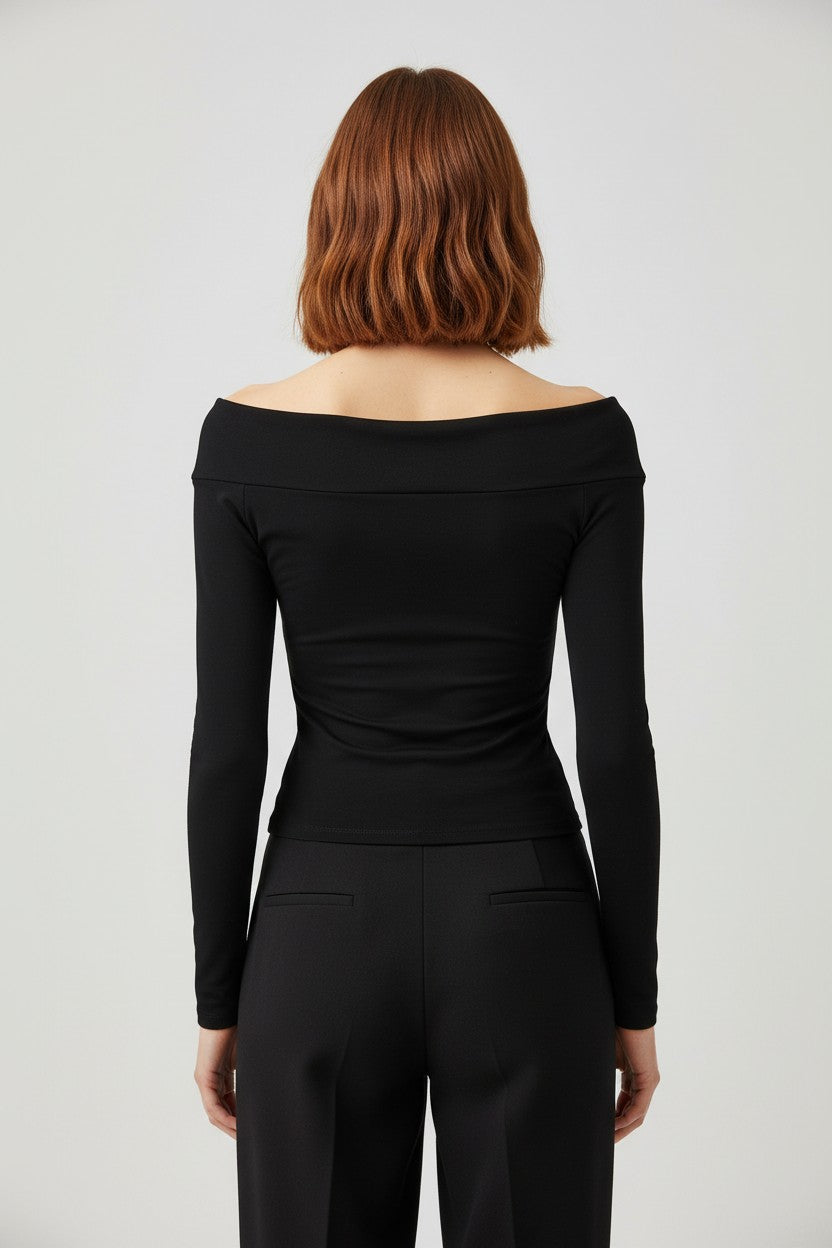 Pull & Bear Damen Top Schwarz Größe S