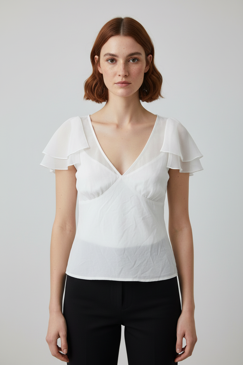 Rihoas Damen Top Weiß Größe M