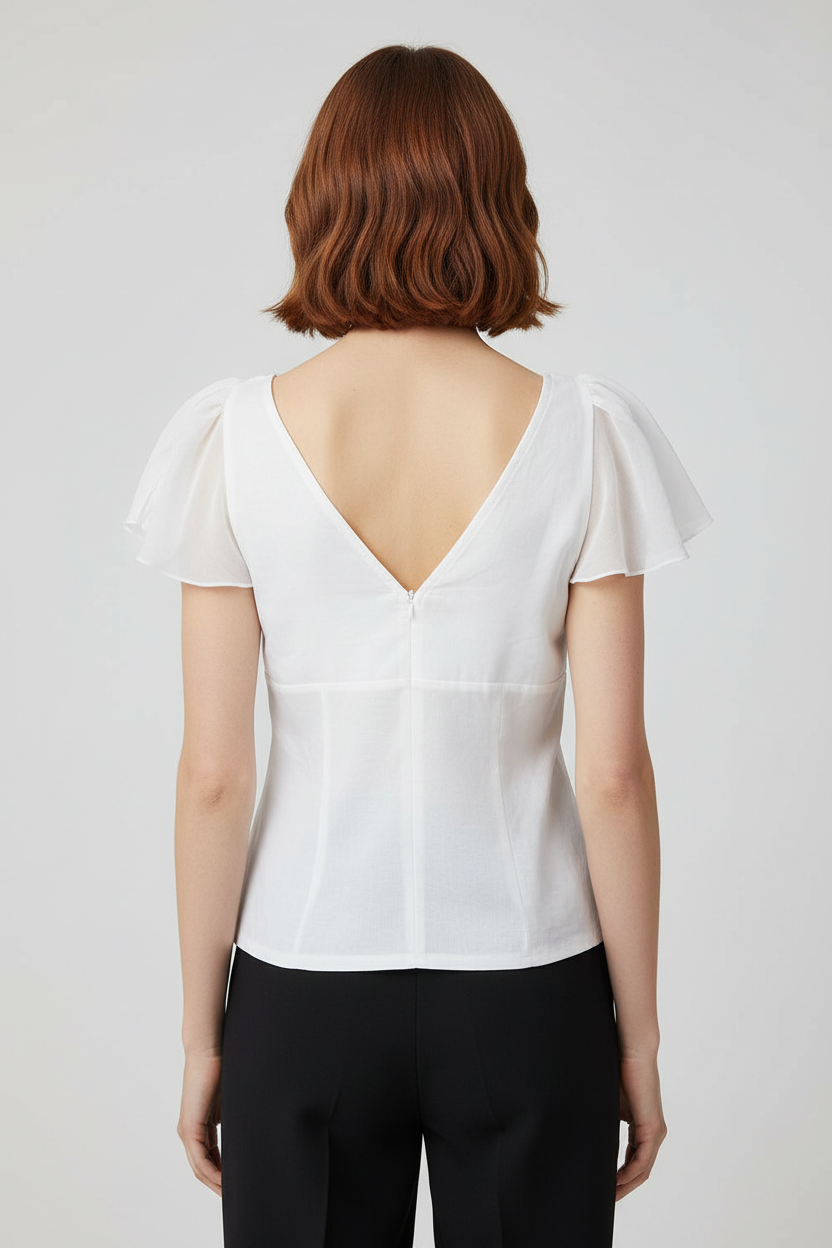 Rihoas Damen Top Weiß Größe M