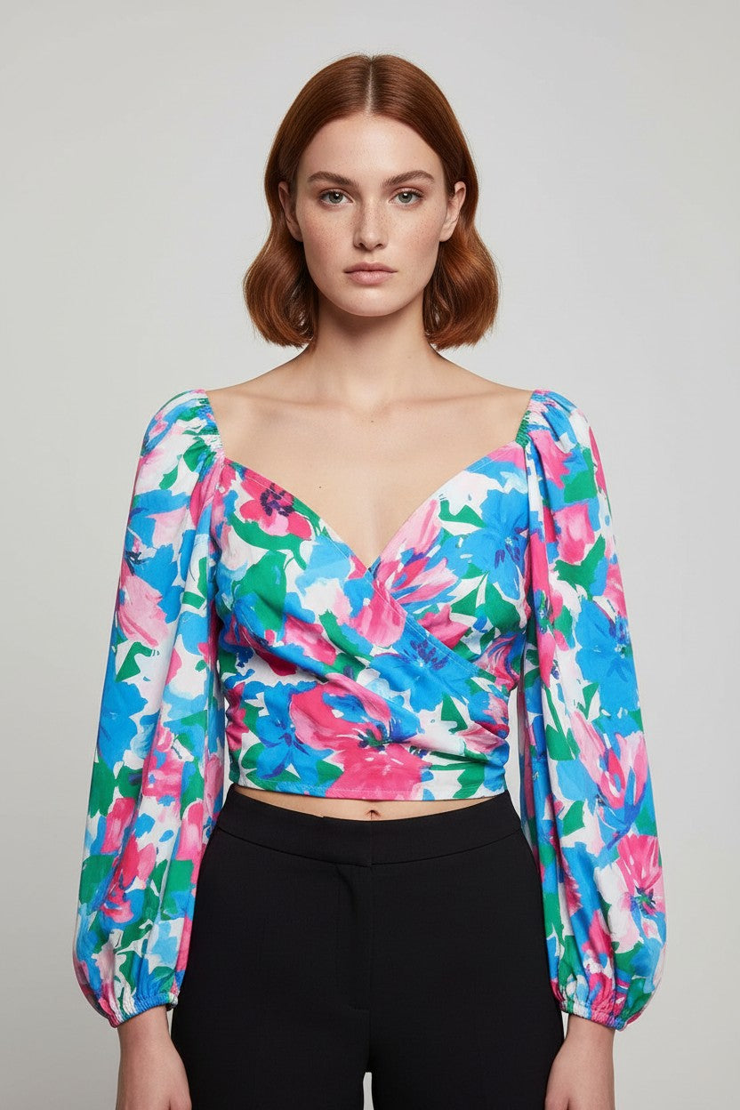 Shein Curve Damen Top Blau Pink Weiß Grün Größe 2XL