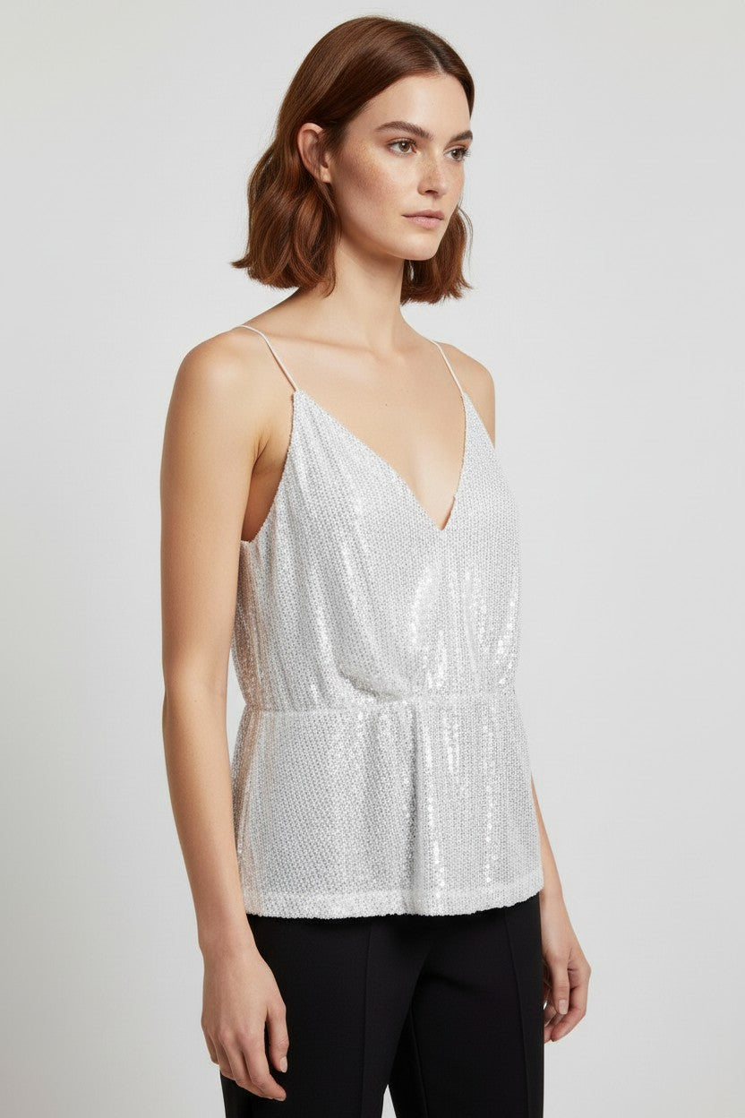 Shein Curve Damen Top Silber Größe 2XL