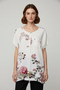 Soulmate Damen Top Weiß Mehrfarbig Größe 2XL