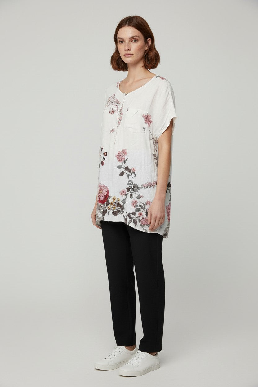 Soulmate Damen Top Weiß Mehrfarbig Größe 2XL