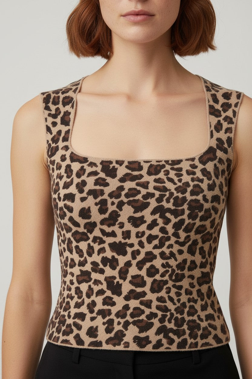 Zara Damen Top Beige Braun Schwarz Größe S