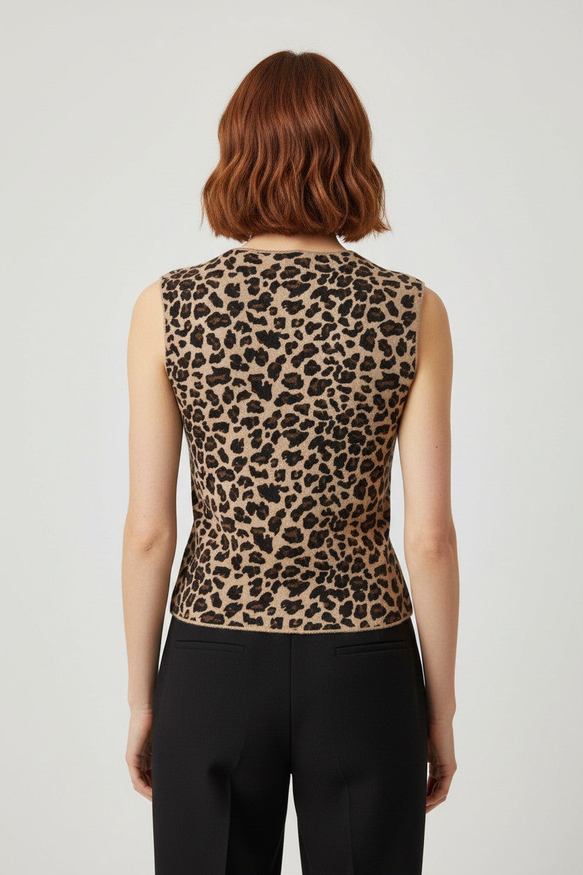 Zara Damen Top Beige Braun Schwarz Größe S