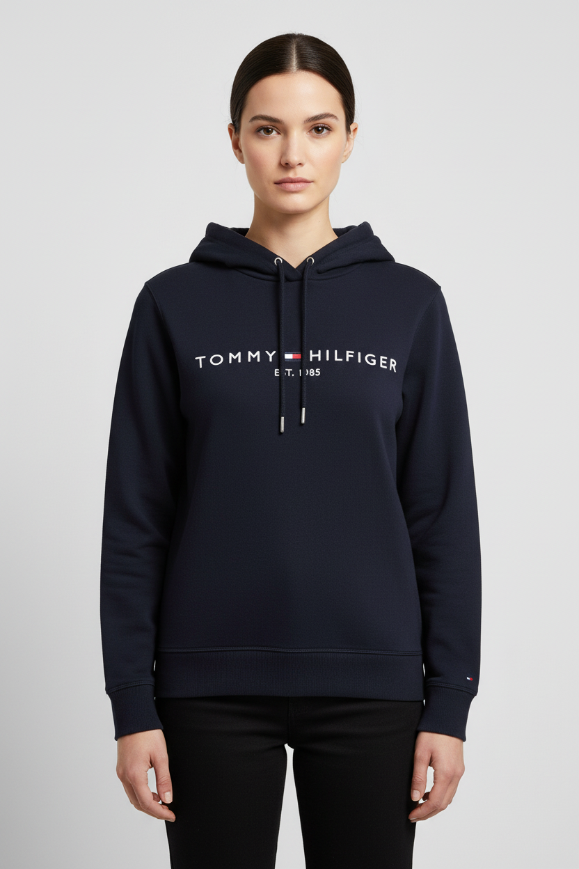 Tommy Hilfiger Damen Kapuzenpullover Blau Größe M