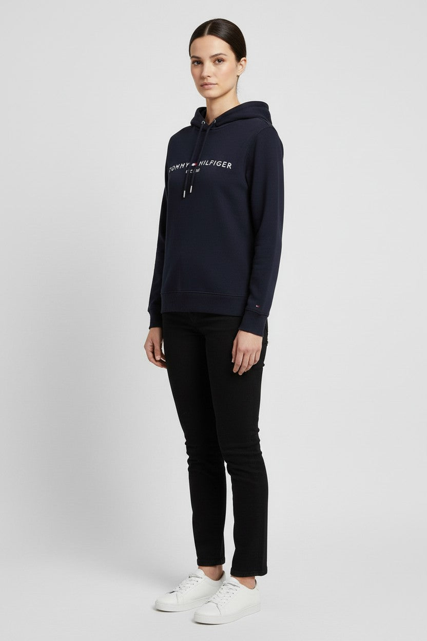 Tommy Hilfiger Damen Kapuzenpullover Blau Größe M