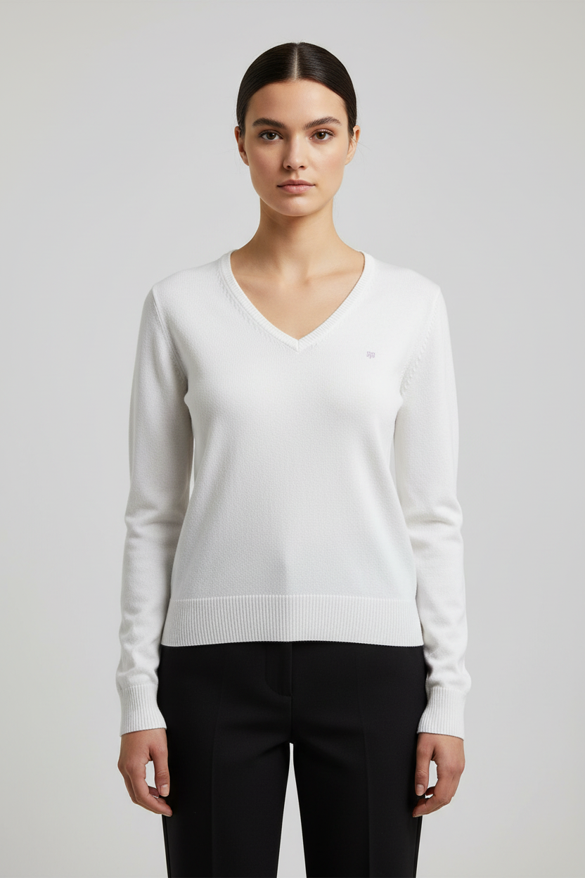 GANT Damen Strickpullover Weiß Größe S