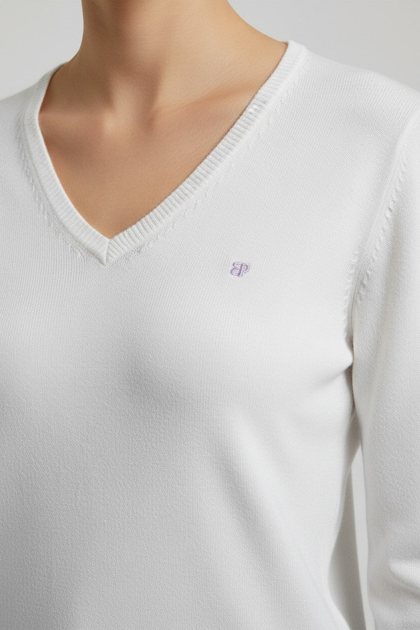 GANT Damen Strickpullover Weiß Größe S