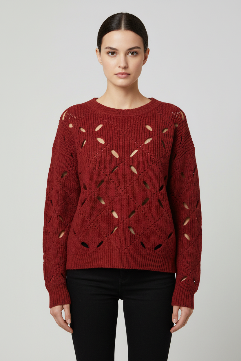 Acne Studios Damen Strickpullover Rot Größe XL