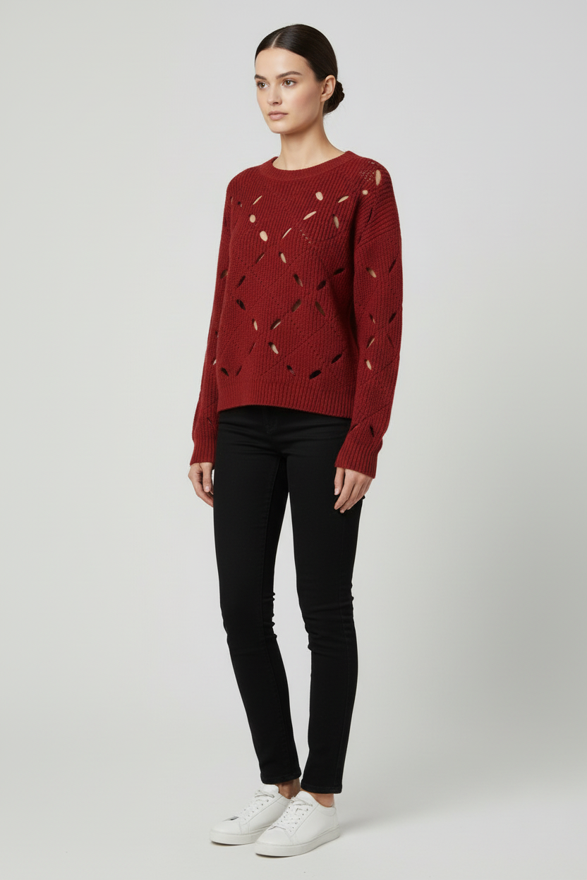 Acne Studios Damen Strickpullover Rot Größe XL