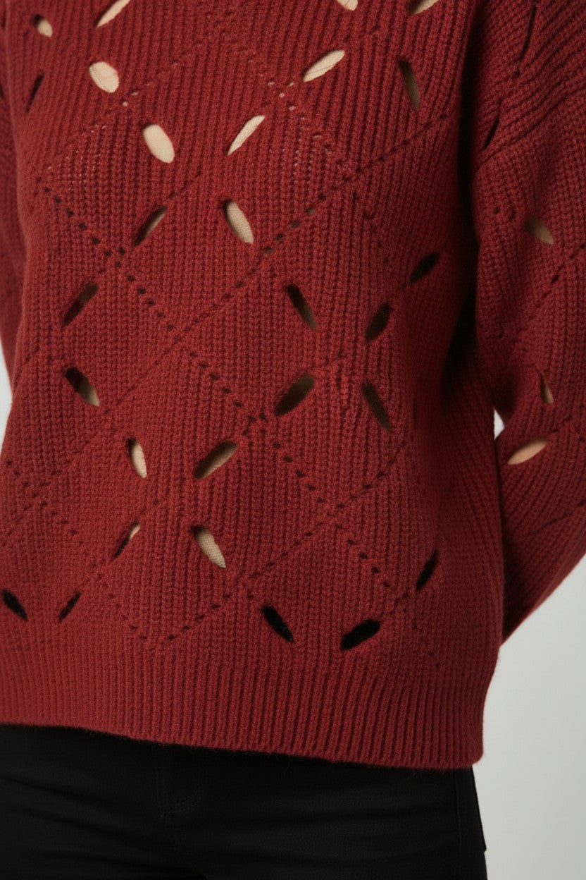 Acne Studios Damen Strickpullover Rot Größe XL