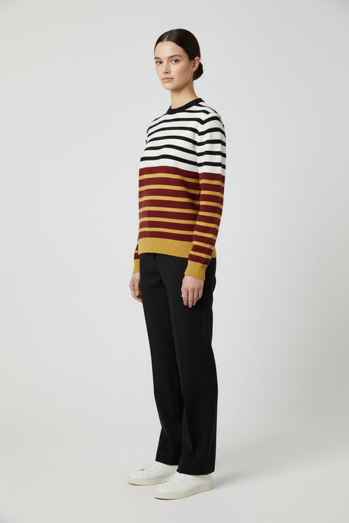 Acne Studios Unisex Strickpullover Rot Gelb Weiß Schwarz Größe S