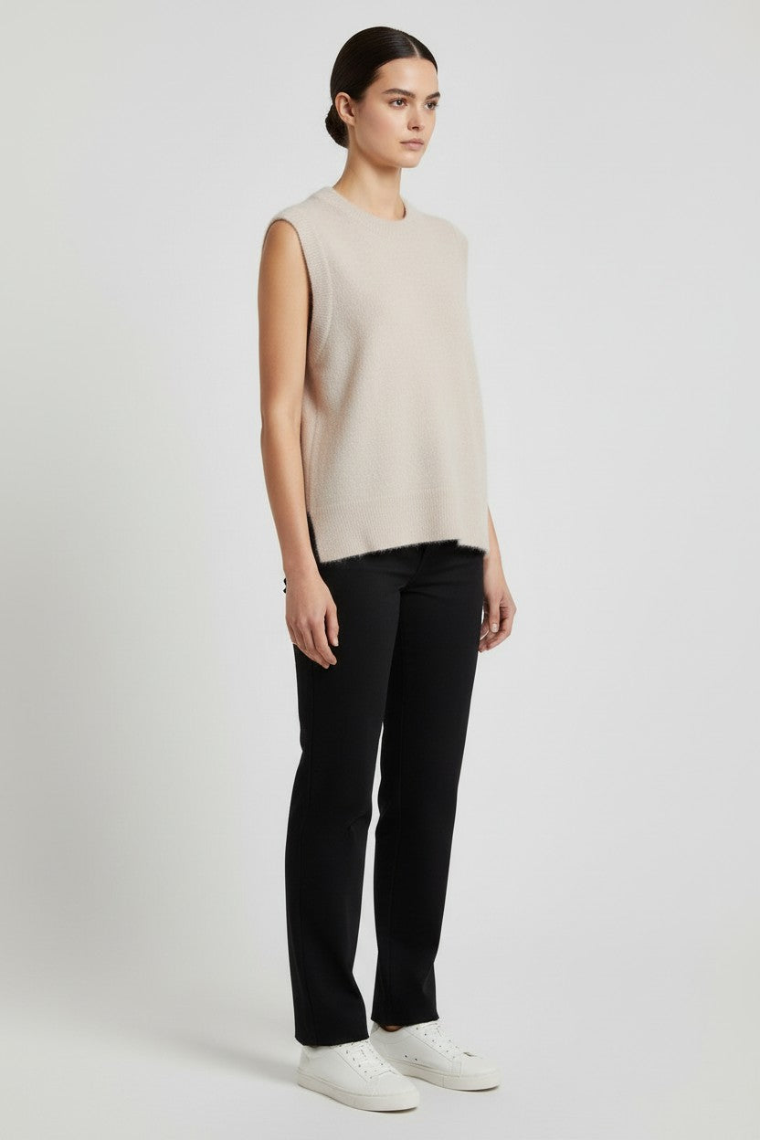 Selected Femme Damen Pullunder Beige Größe XL