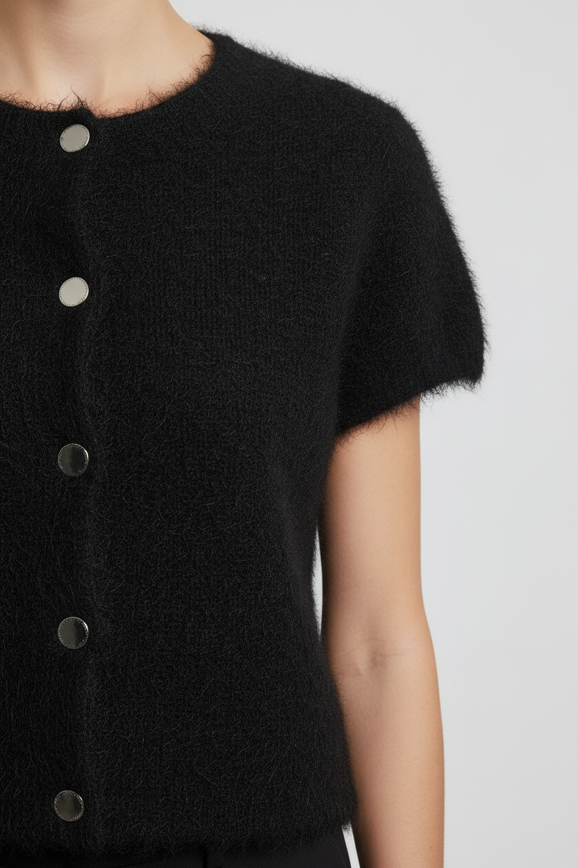 Totême Damen Strickjacke Schwarz Größe XS/S