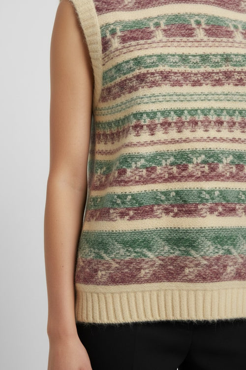 Acne Studios Unisex Pullunder Gelb Grün Lila Größe M