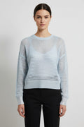 Desigual Damen Strickpullover Blau Silber Größe S
