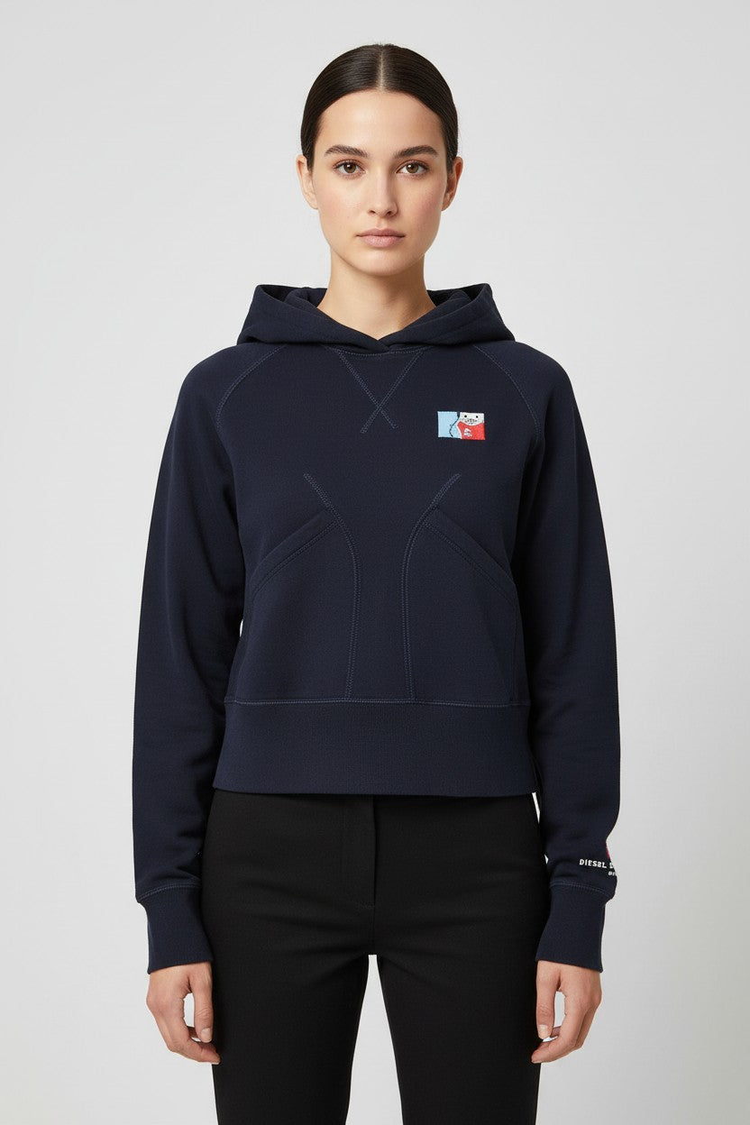 Diesel Damen Kapuzenpullover Blau Größe S