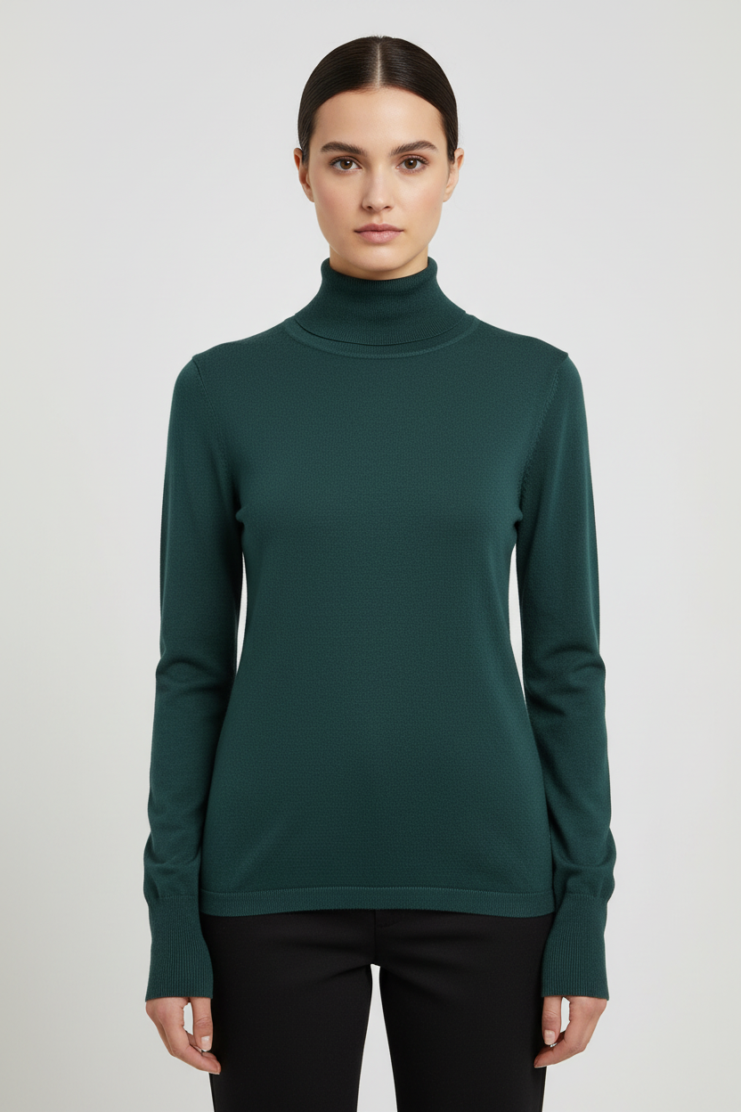 ESPRIT Damen Rollkragenpullover Grün Größe XL
