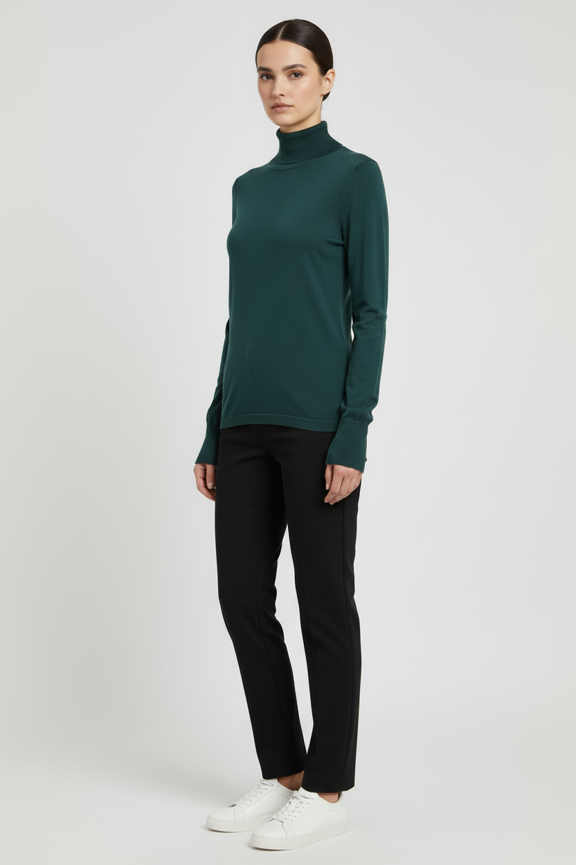 ESPRIT Damen Rollkragenpullover Grün Größe XL