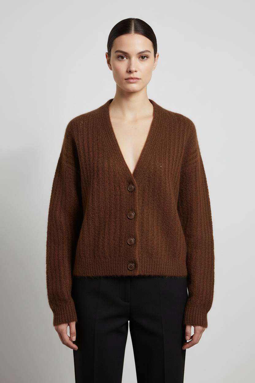 ESPRIT Damen Strickjacke Braun Größe S