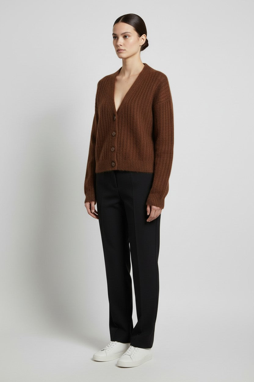 ESPRIT Damen Strickjacke Braun Größe S
