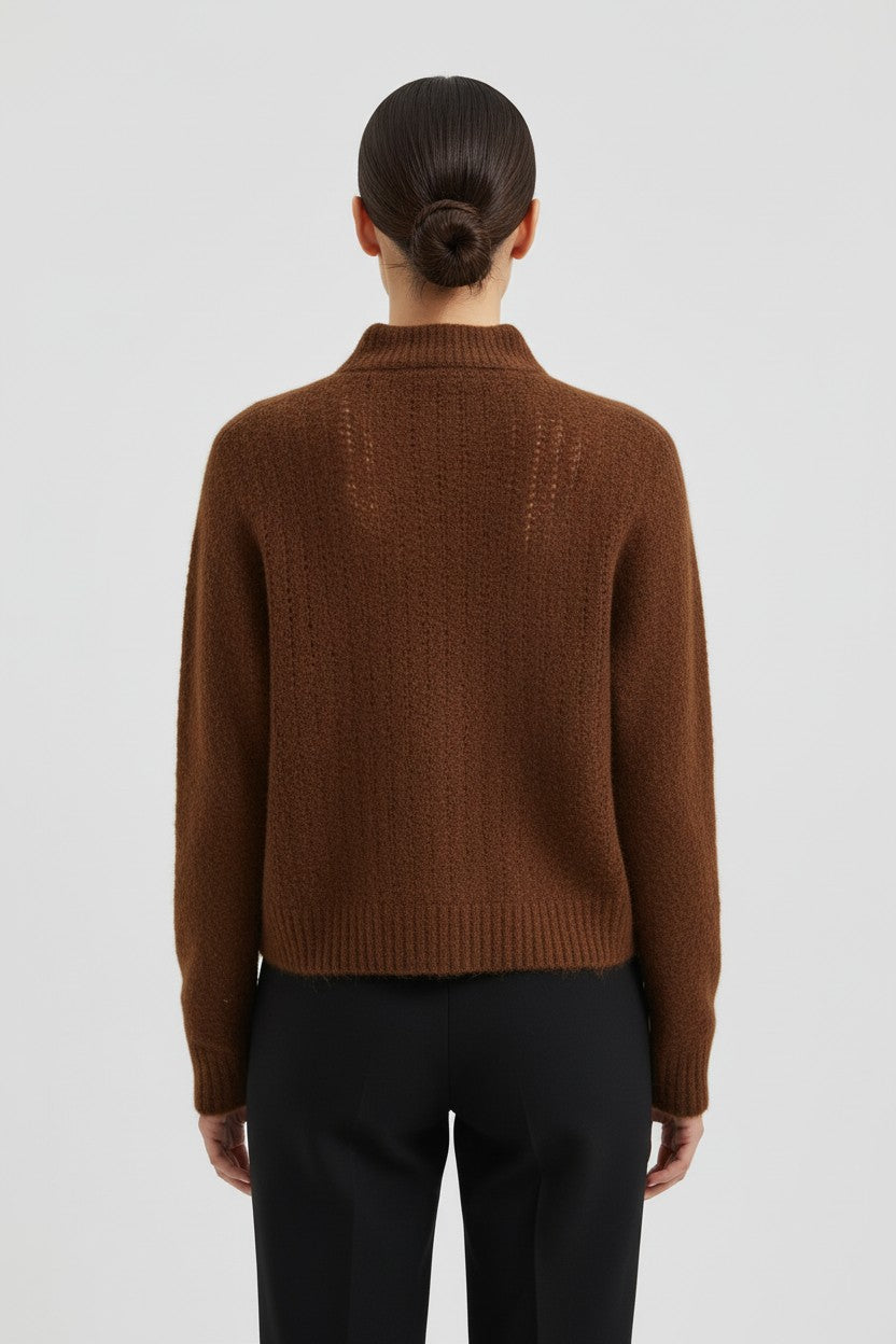 ESPRIT Damen Strickjacke Braun Größe S