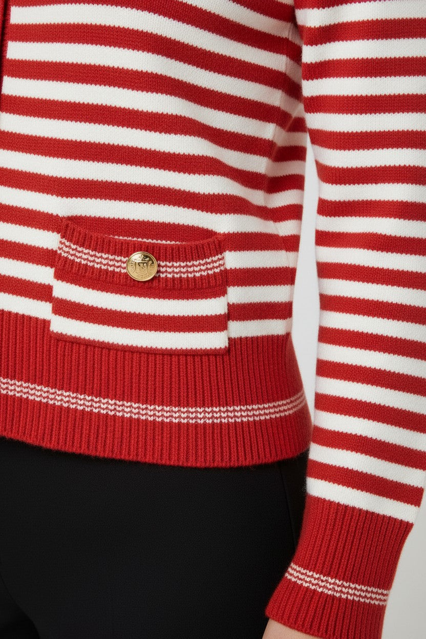 Guess Damen Strickjacke Rot Weiß Größe S