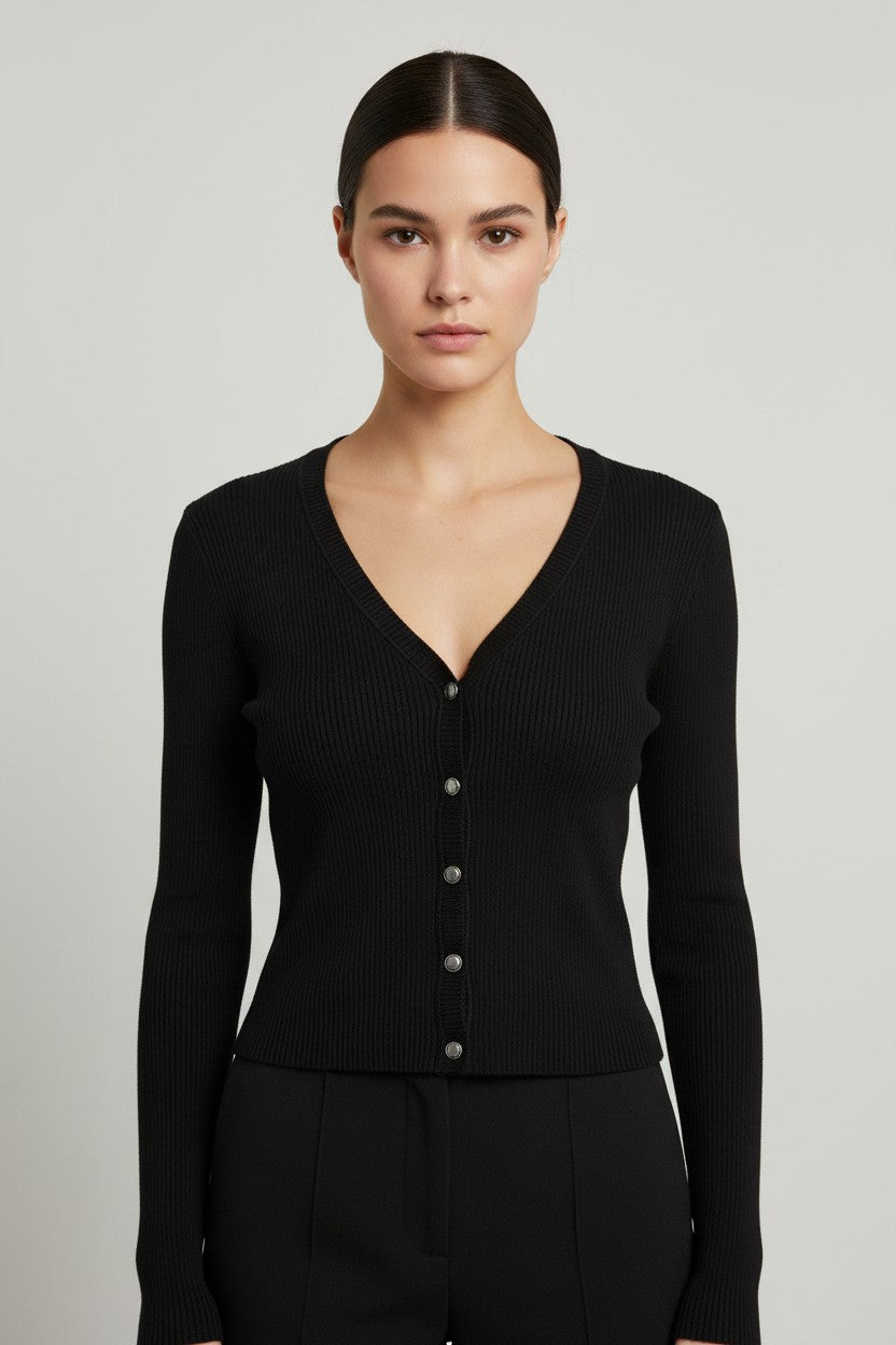 Guess Damen Strickjacke Schwarz Größe XS