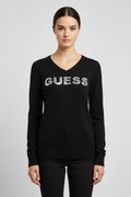 Guess Damen Strickpullover Schwarz Größe 44