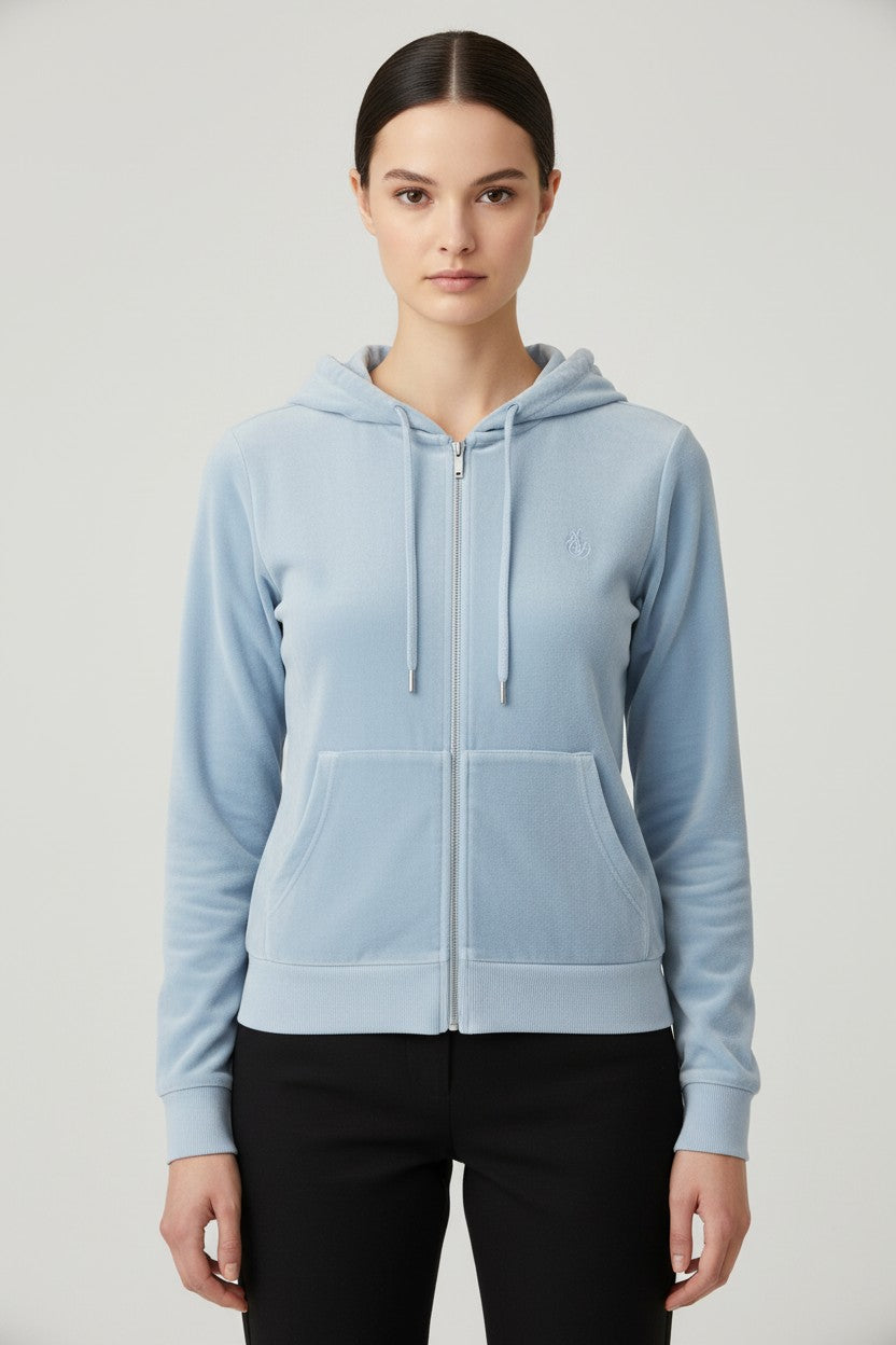 Juicy Couture Damen Kapuzenpullover Blau Größe XS
