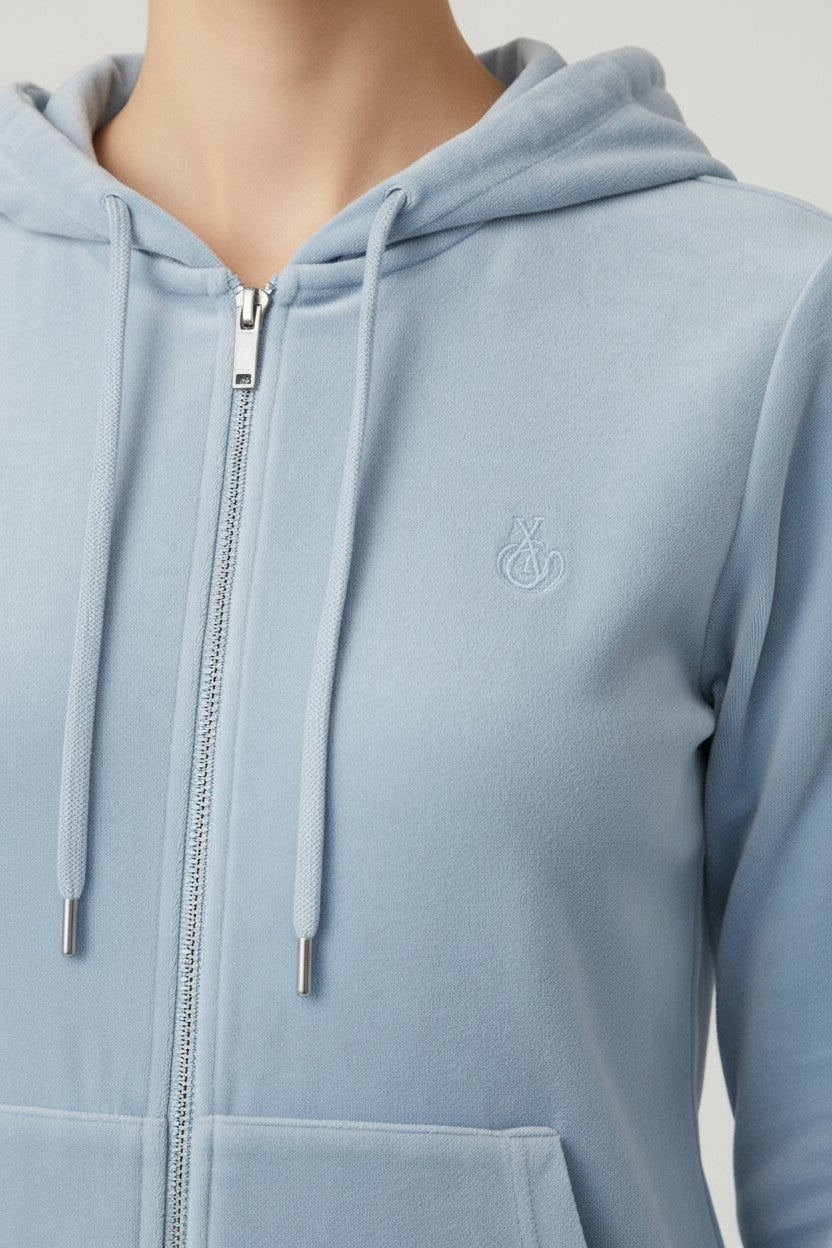 Juicy Couture Damen Kapuzenpullover Blau Größe XS