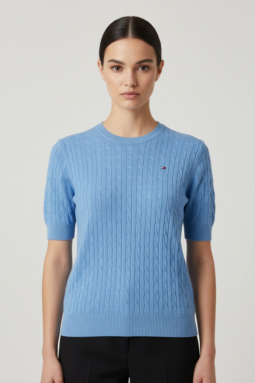 Tommy Hilfiger Damen Strickpullover Blau Größe S