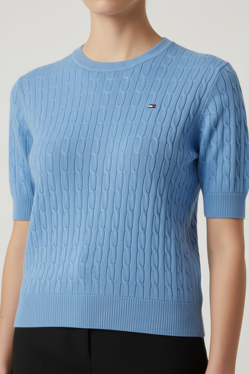 Tommy Hilfiger Damen Strickpullover Blau Größe S
