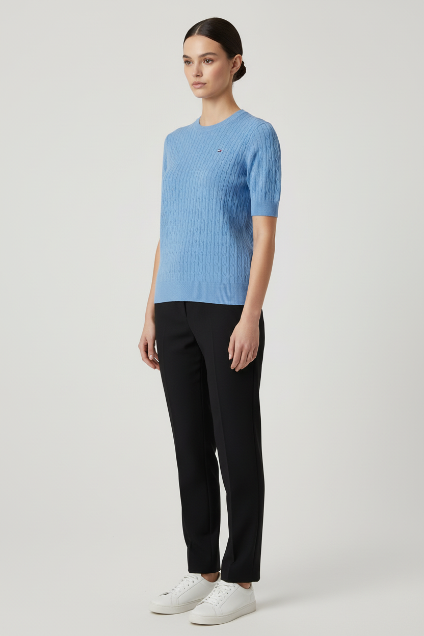 Tommy Hilfiger Damen Strickpullover Blau Größe S