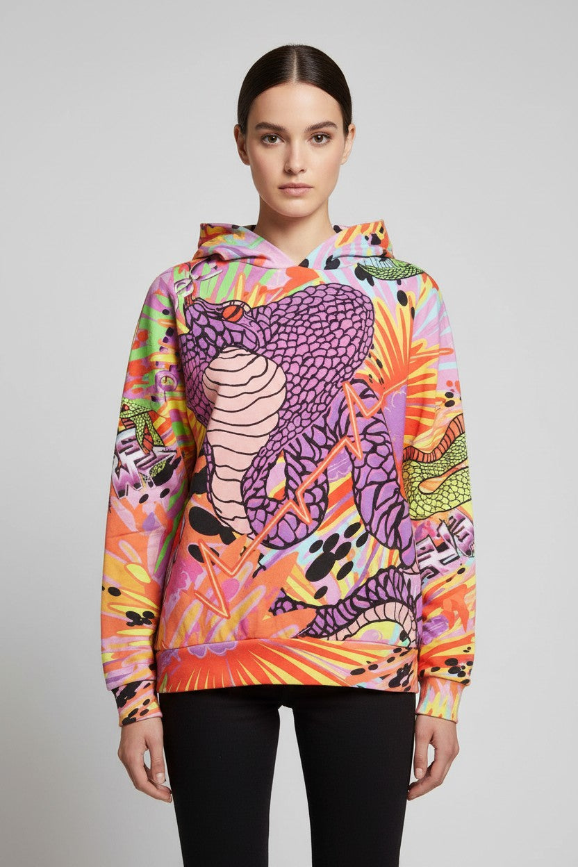 Desigual Damen Kapuzenpullover Mehrfarbig Größe M