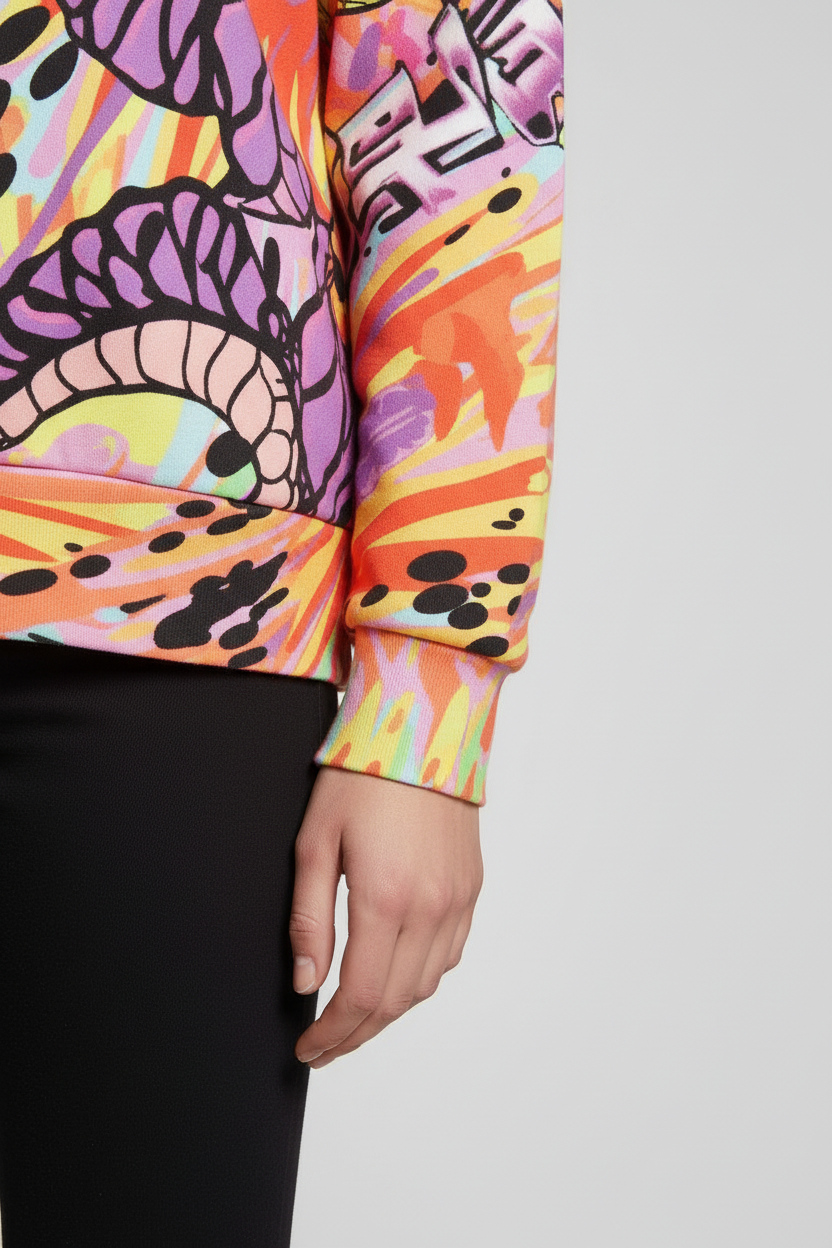 Desigual Damen Kapuzenpullover Mehrfarbig Größe M