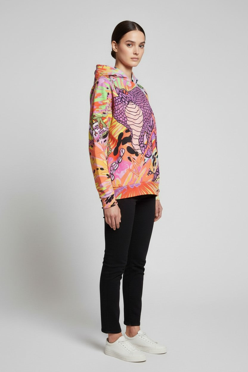 Desigual Damen Kapuzenpullover Mehrfarbig Größe M