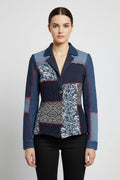 Desigual Damen Strickjacke Blau Mehrfarbig Größe M