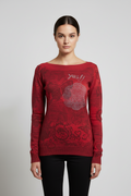 Desigual Damen Strickpullover Rot Größe L