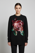 Desigual Damen Strickpullover Schwarz Größe M