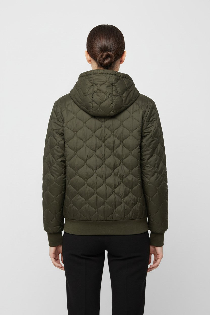 Diesel Damen Kapuzenpullover Grün Grau Größe M