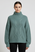 ESPRIT Damen Rollkragenpullover Grün Größe M