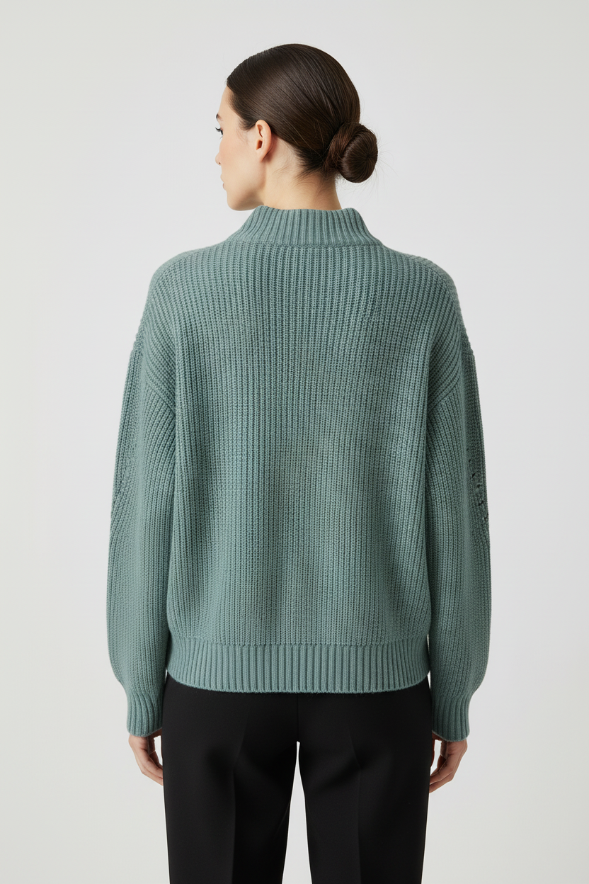 ESPRIT Damen Rollkragenpullover Grün Größe M