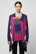 ESPRIT Damen Strickjacke Blau Pink Mehrfarbig Größe M