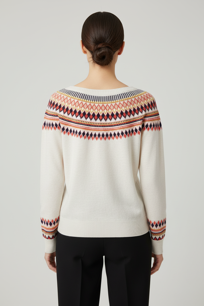 ESPRIT Damen Strickpullover Beige Mehrfarbig Größe M