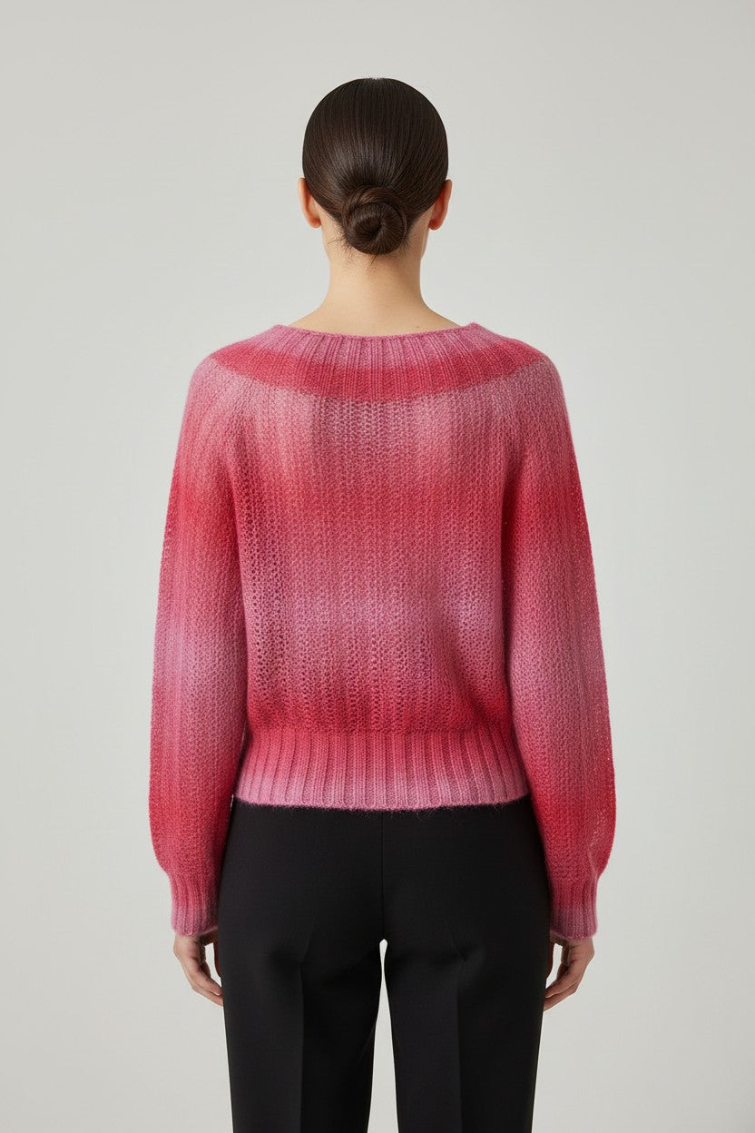 Miss Sixty Damen Strickpullover Pink Mehrfarbig Größe M