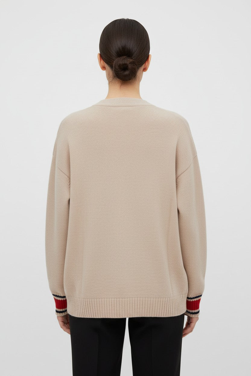 Tommy Hilfiger Damen Strickjacke Beige Größe M