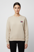 Tommy Hilfiger Jeans Damen Sweatshirt Beige Größe S
