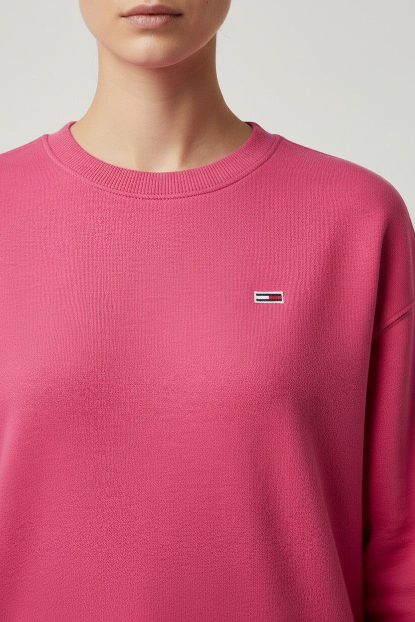 Tommy Hilfiger Jeans Damen Sweatshirt Pink Größe S